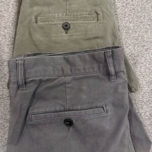 H&M Men's Charcoal and Olive Chinos